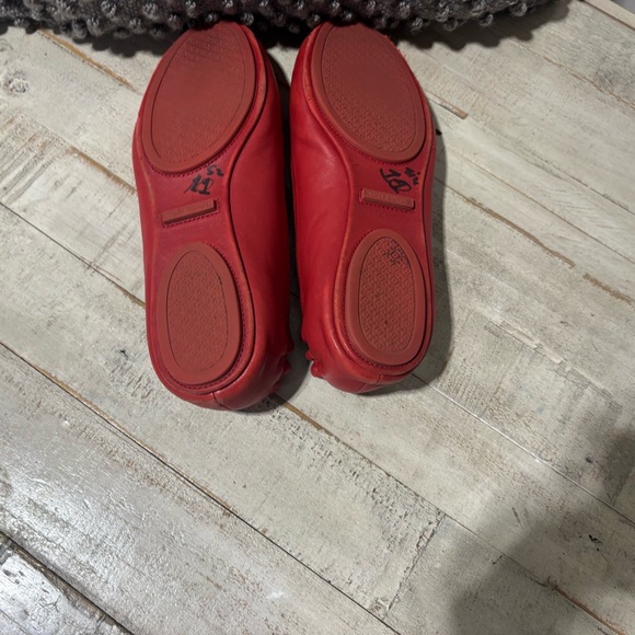 ❤️Tory Burch Minnie Red Travel Ballet Flats-Sz 11 - Picture 5 of 7